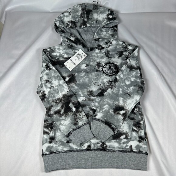 NWT EPIC THREADS Long Sleeve Hooded Sweatshirt Big Boys Tie Dye Bright White - Picture 10 of 10